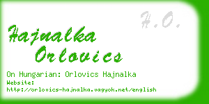 hajnalka orlovics business card